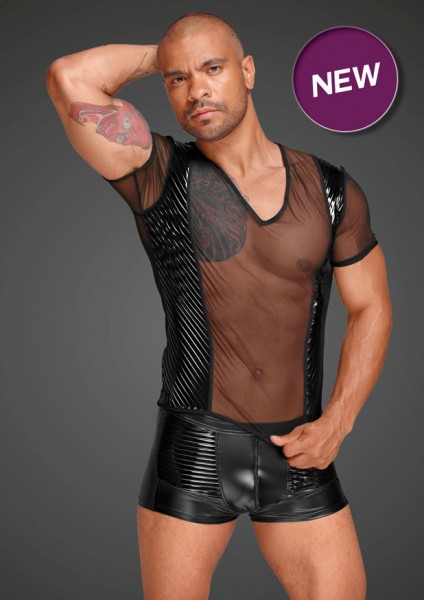 Noir Handmade: Netz-Shirt H055, schwarz - vergleichen und günstig kaufen